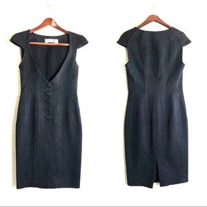 Byron Lars Beauty Mark Snake Skin Low Neck Dress